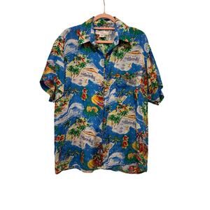 [Vintage] Men’s Hawaii Silky Way 100% Silk Hawaiian Button Up Shirt - Size S